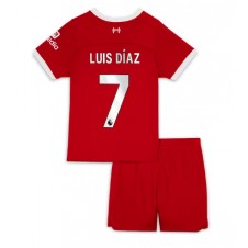 Liverpool Luis Diaz #7 Hjemmedraktsett Barn 2023-24 Kortermet (+ korte bukser)